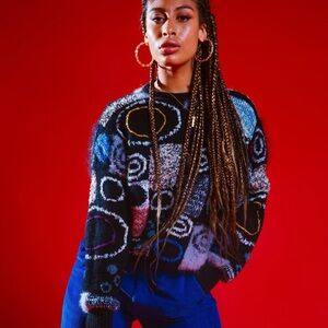 VINTAGE 80s rare art deco sweater